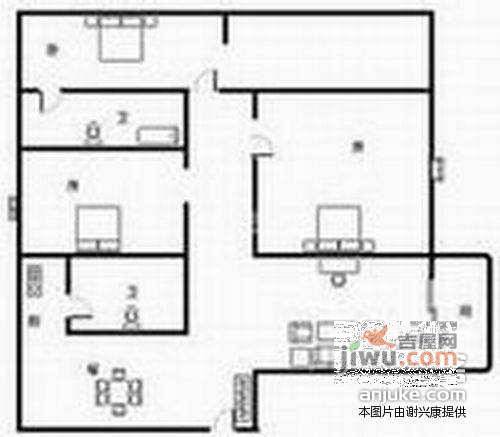 富豪花园3室2厅2卫101㎡户型图