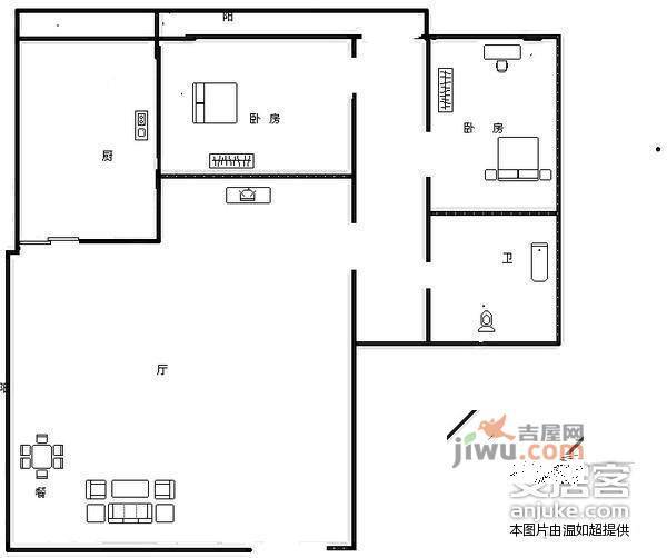 柠溪大厦2室2厅1卫78㎡户型图