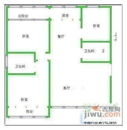 翠华城市风景3室2厅2卫126㎡户型图