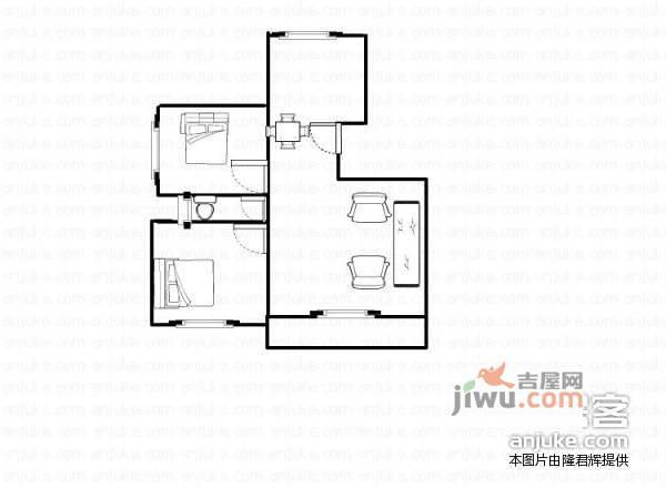 藤源名苑2室2厅1卫73㎡户型图