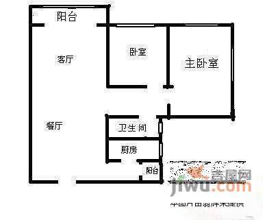 盈彩美居3室2厅2卫110㎡户型图