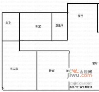 浩益花园3室2厅2卫117㎡户型图