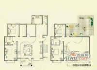 苹果园4室2厅2卫128㎡户型图