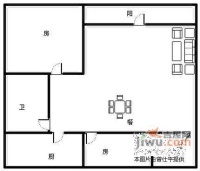 富康花园2室2厅1卫71㎡户型图