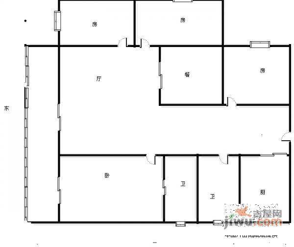 珠都国际广场4室2厅2卫173㎡户型图