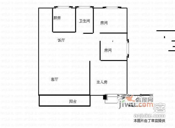 金坑西路小区3室2厅2卫112㎡户型图