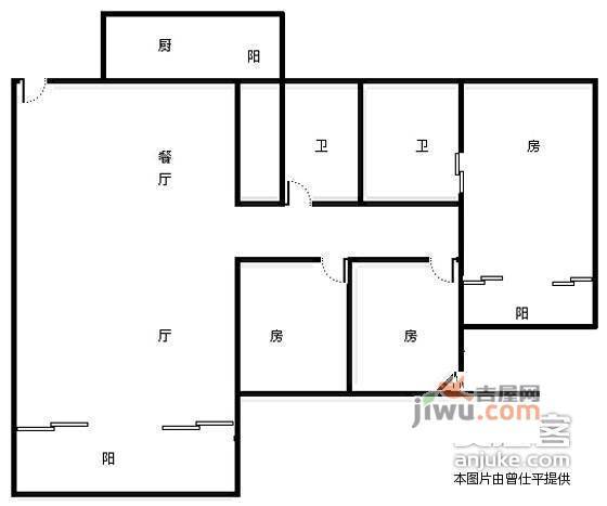 三好名苑3室2厅2卫115㎡户型图