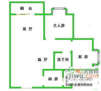 丽阳苑2室2厅1卫79㎡户型图