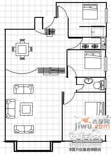 丽湖名居3室2厅2卫120㎡户型图