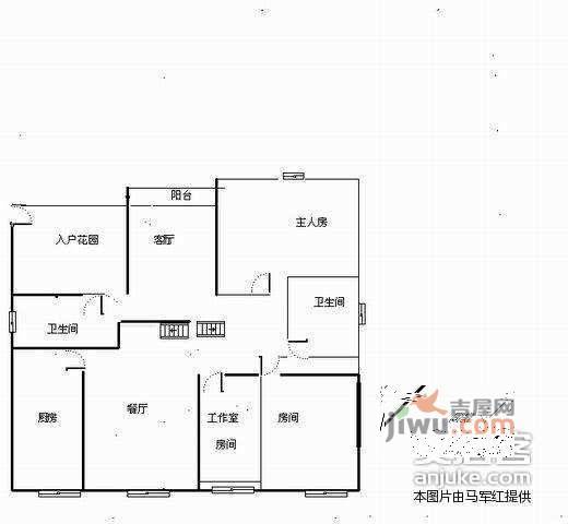 华南名宇3室2厅2卫145㎡户型图