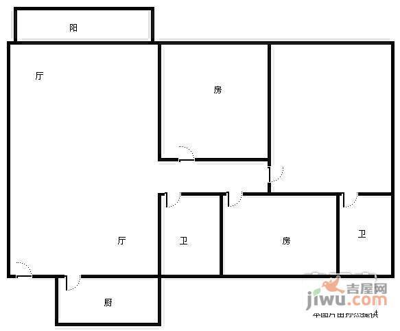 五洲花城澳洲园3室2厅2卫112㎡户型图