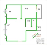 泰来花园2室2厅1卫72㎡户型图