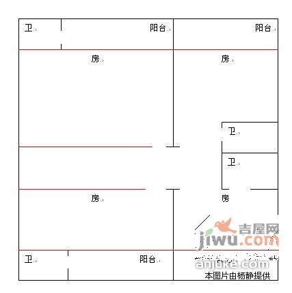 五福花园4室1厅3卫91㎡户型图