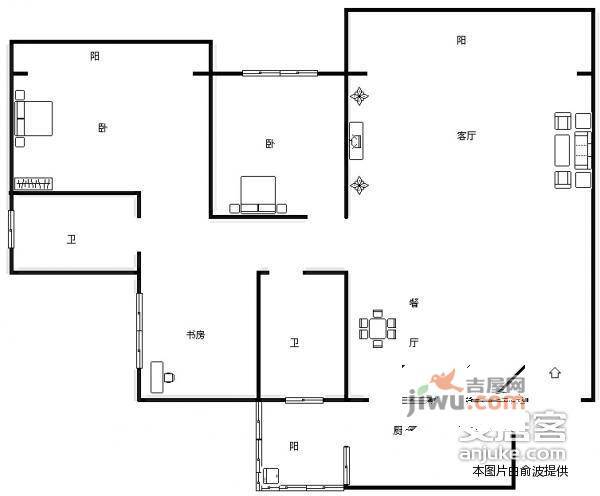 棕榈假日3室2厅2卫137㎡户型图