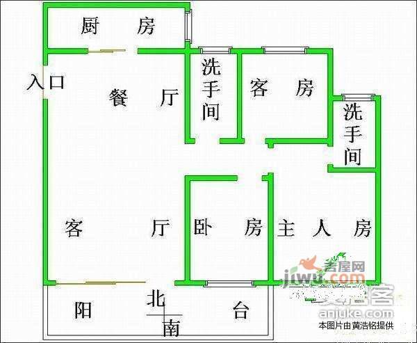 海纳石鸣苑3室2厅2卫126㎡户型图