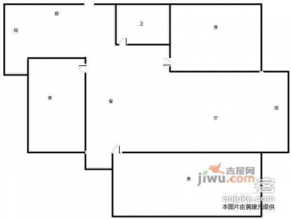 山水华庭2室2厅1卫69㎡户型图