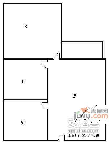 郎晴居1室1厅1卫44㎡户型图