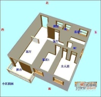 庆业楼3室2厅2卫110㎡户型图