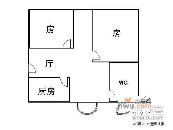 佛山人民路小区2室1厅1卫户型图