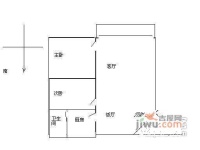 松风路小区2室2厅1卫83㎡户型图