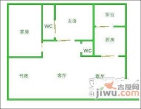 新都会御景豪庭2室2厅1卫户型图