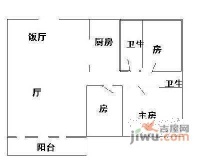 名苑华庭3室2厅2卫110㎡户型图