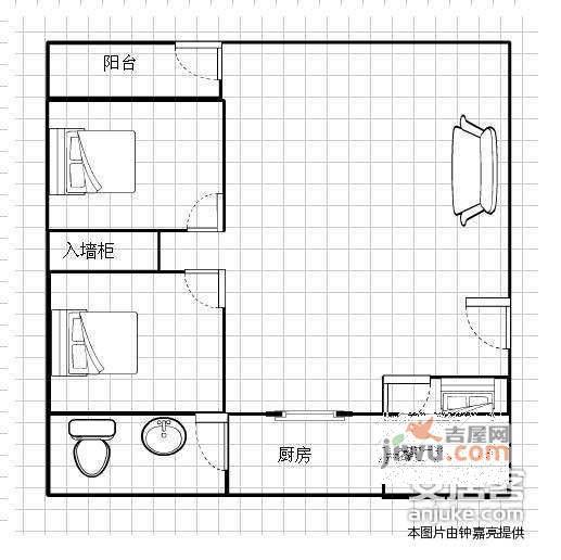 锦秀花园3室2厅1卫154㎡户型图