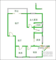 福星大楼3室1厅1卫户型图