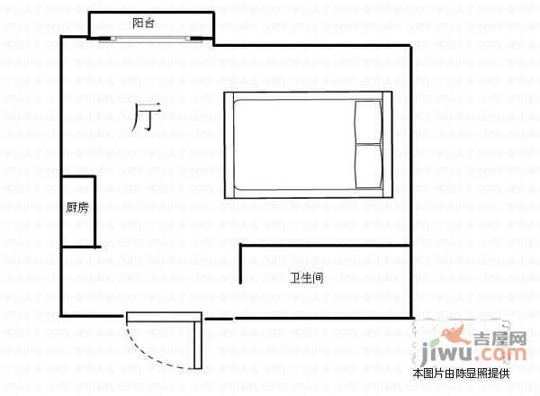 嘉信城市广场嘉仑台1室0厅1卫户型图