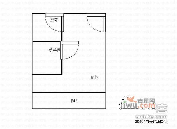 嘉信城市广场嘉仑台1室0厅1卫户型图