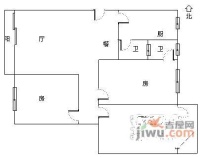 绿茵花苑3室2厅2卫142㎡户型图