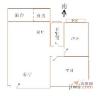 骏成花园A区2室2厅1卫74㎡户型图