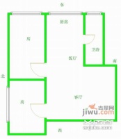 怡东花园2室2厅2卫户型图