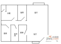 御景苑3室2厅2卫128㎡户型图