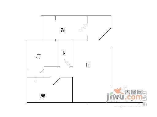 御景苑2室2厅1卫93㎡户型图