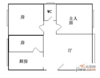 新湖一路小区3室1厅1卫户型图
