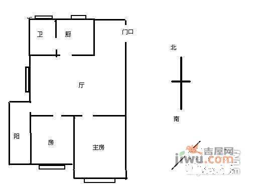 东城新村2室2厅1卫76㎡户型图