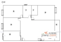 卫国路小区3室2厅1卫168㎡户型图