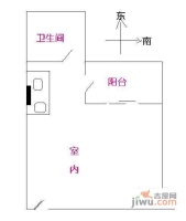 汇博星辰1室0厅1卫户型图