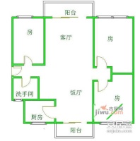 罗村花苑3室2厅2卫161㎡户型图