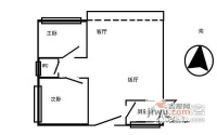 保利星座2室2厅1卫80㎡户型图