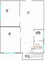 保利星座2室1厅1卫78㎡户型图