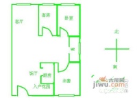 汇银环湖国际3室2厅1卫89㎡户型图