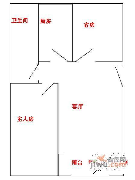 尚辉苑2室2厅1卫户型图