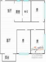 富豪花园3室1厅1卫102㎡户型图