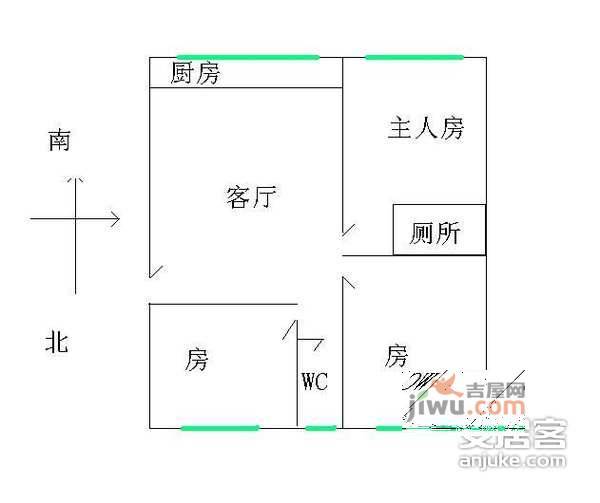 金桂园3室2厅2卫139㎡户型图