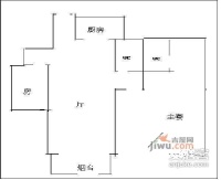 东海花园2室2厅2卫户型图