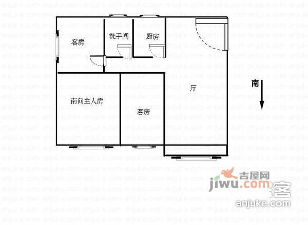 华乐大厦3室2厅2卫103㎡户型图