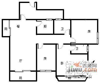 新都会华庭4室2厅2卫178㎡户型图