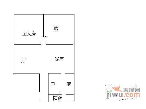 鞋材城小区2室2厅1卫84㎡户型图